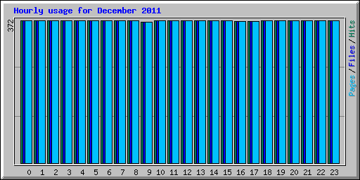 Hourly usage for December 2011