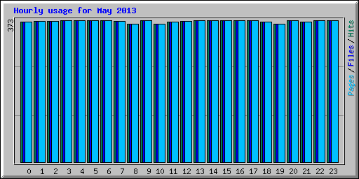 Hourly usage for May 2013