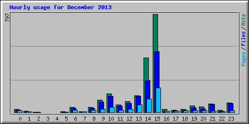 Hourly usage for December 2013