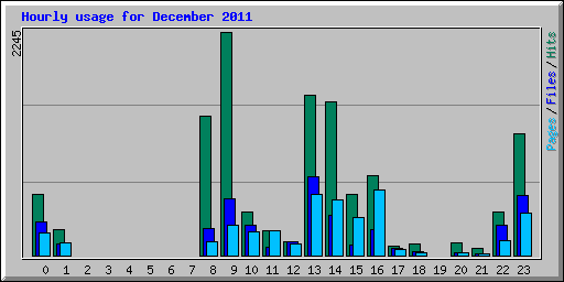 Hourly usage for December 2011