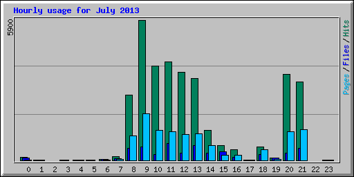 Hourly usage for July 2013